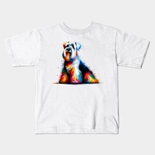 Vibrant Sealyham Terrier in Colorful Splash Art Style Kids T-Shirt